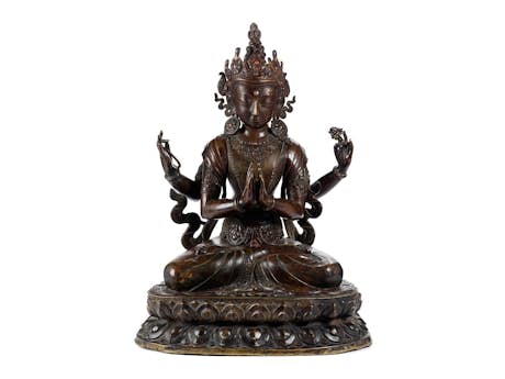 Grosse nepalesische Figur des Avalokiteshvara